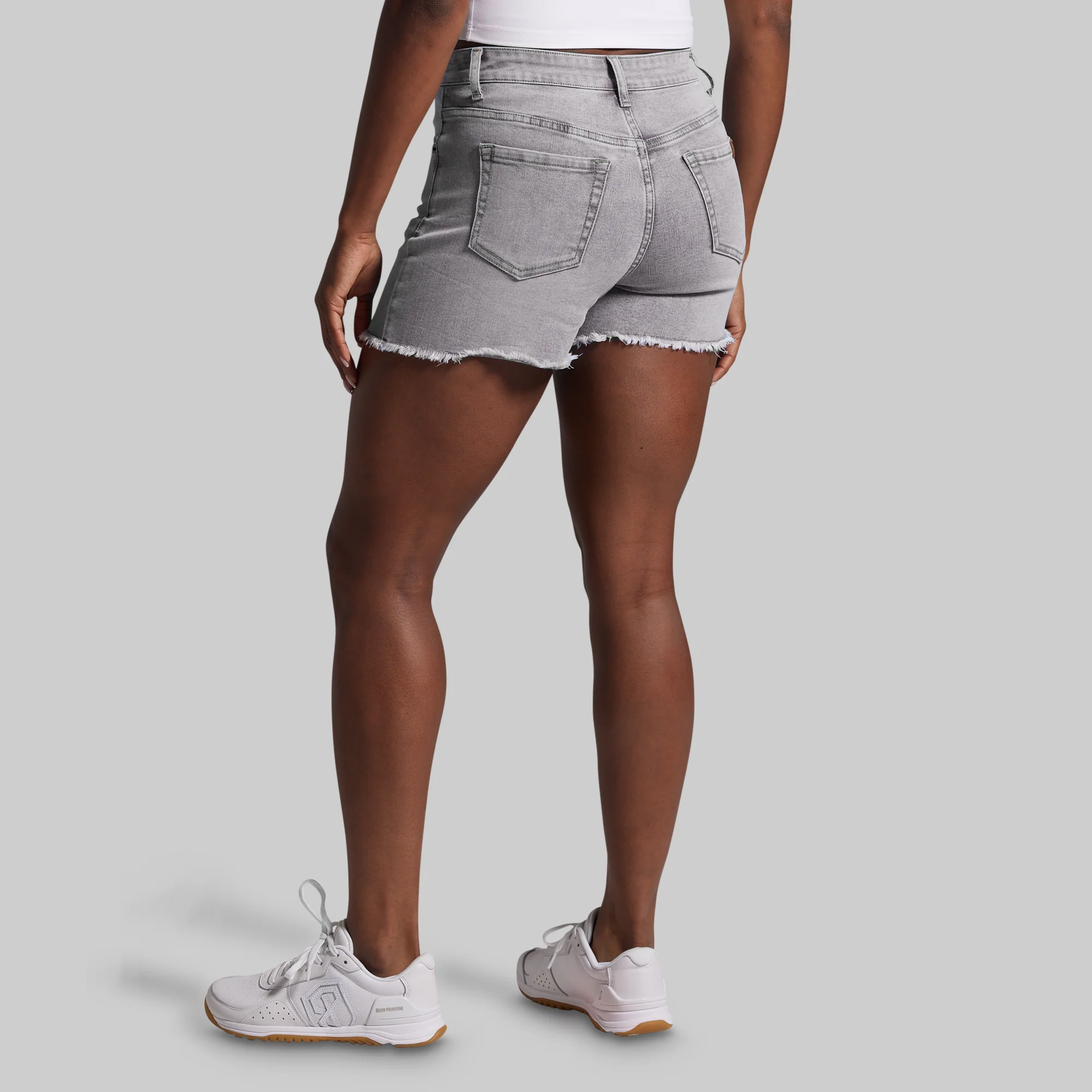 FLEX Stretchy Jean Short (Light Grey Wash) - Image 3