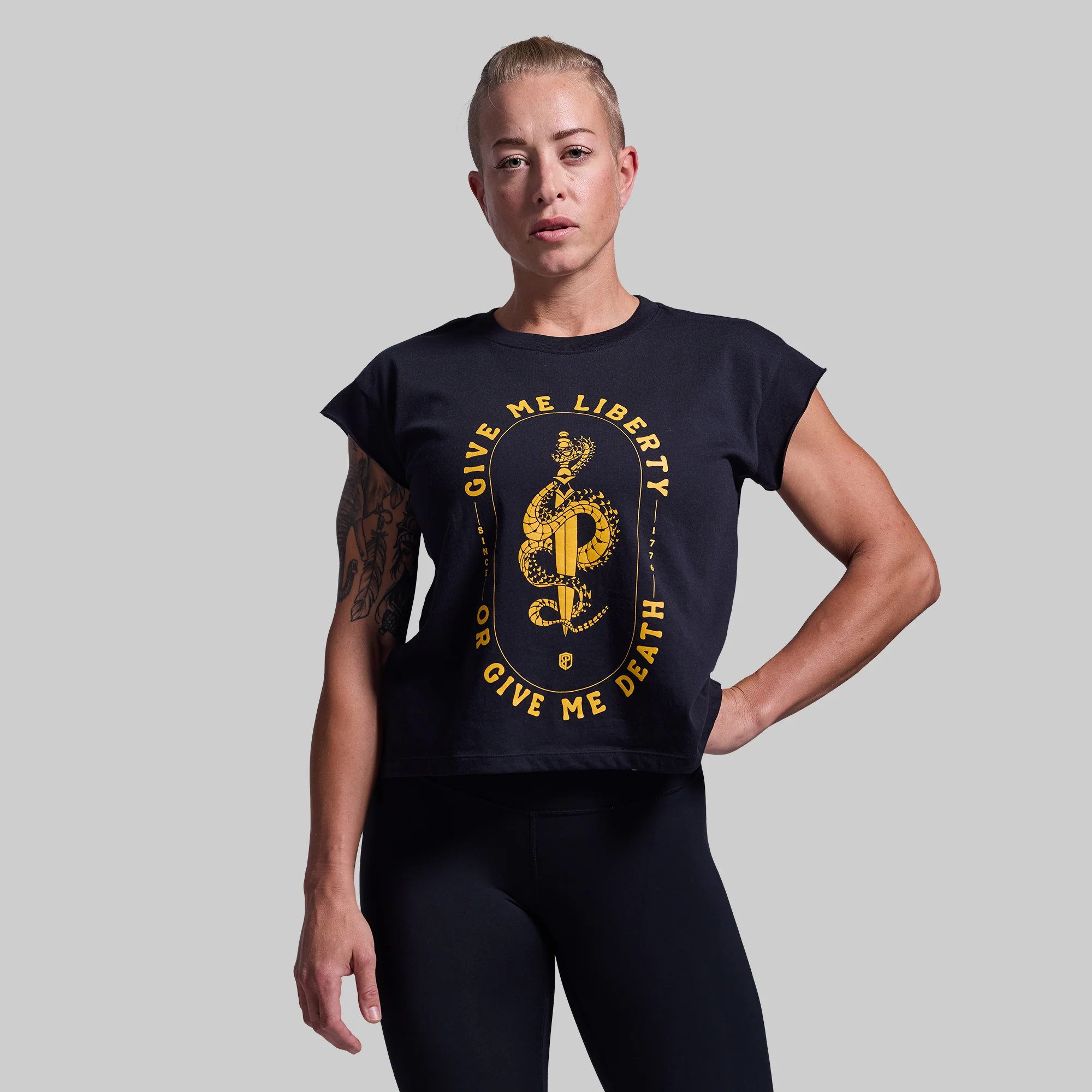 Give Me Liberty Muscle Tee (Black) - Image 3