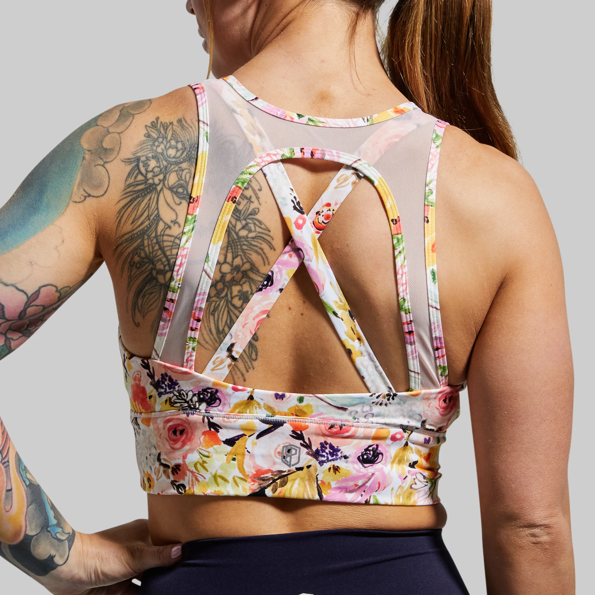 Milk and Muscles Nursing Sports Bra (Watercolor Fields) - Image 3