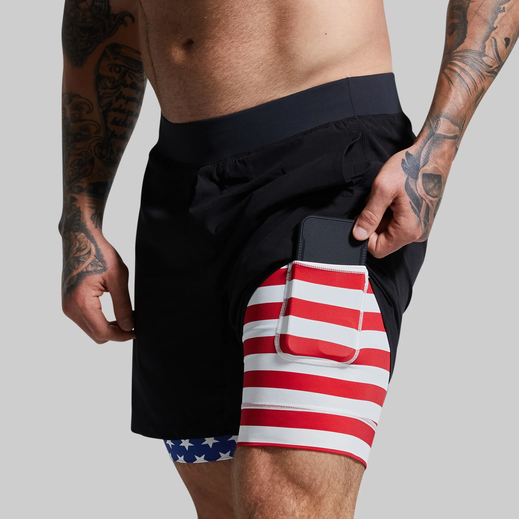 Versatile Short w/ Compression 7" (Black Liberty) - Image 2